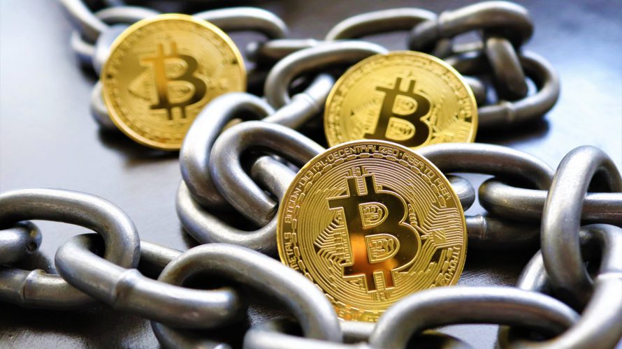 close up of bitcoins