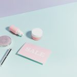 pink and white beauty products
